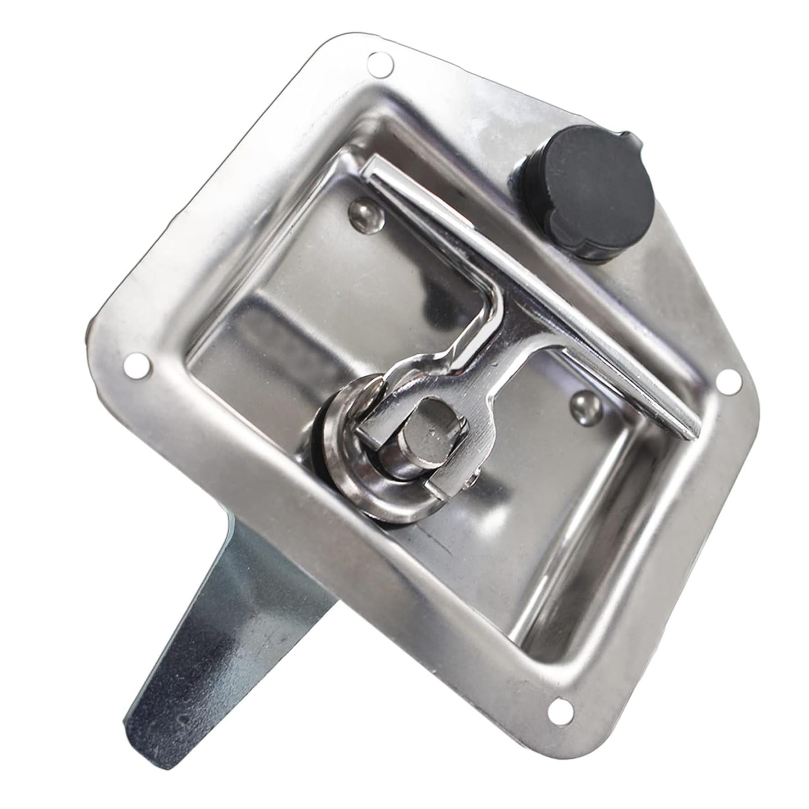 1 Pack Trailer Door T-Handle Latch Lock 304 Stainless Steel with Keys Gasket