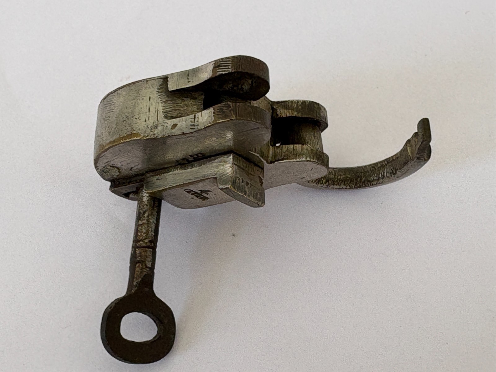 Vintage Brass Padlock with Key Vintage Indian Handmade Collectible Hoppes&Co