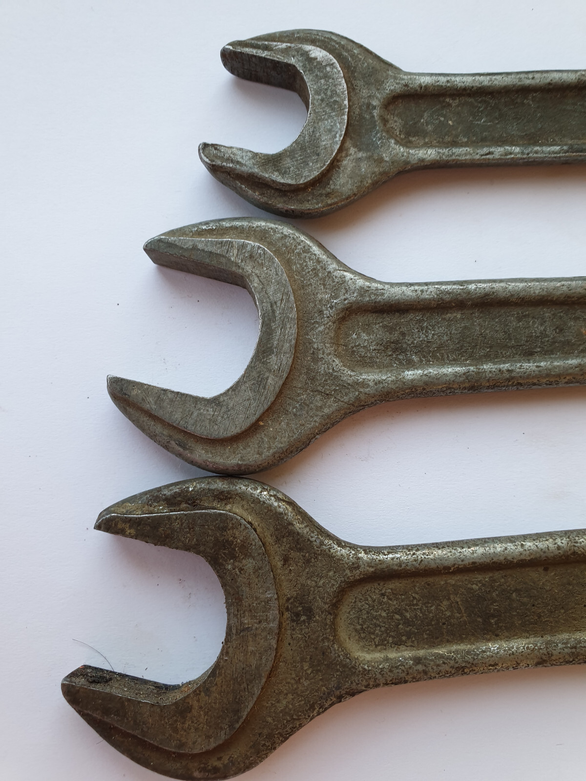 set of 3x SOVIET VINTAGE WRENCH MADE IN USSR – OPEN ENDED SPANNER