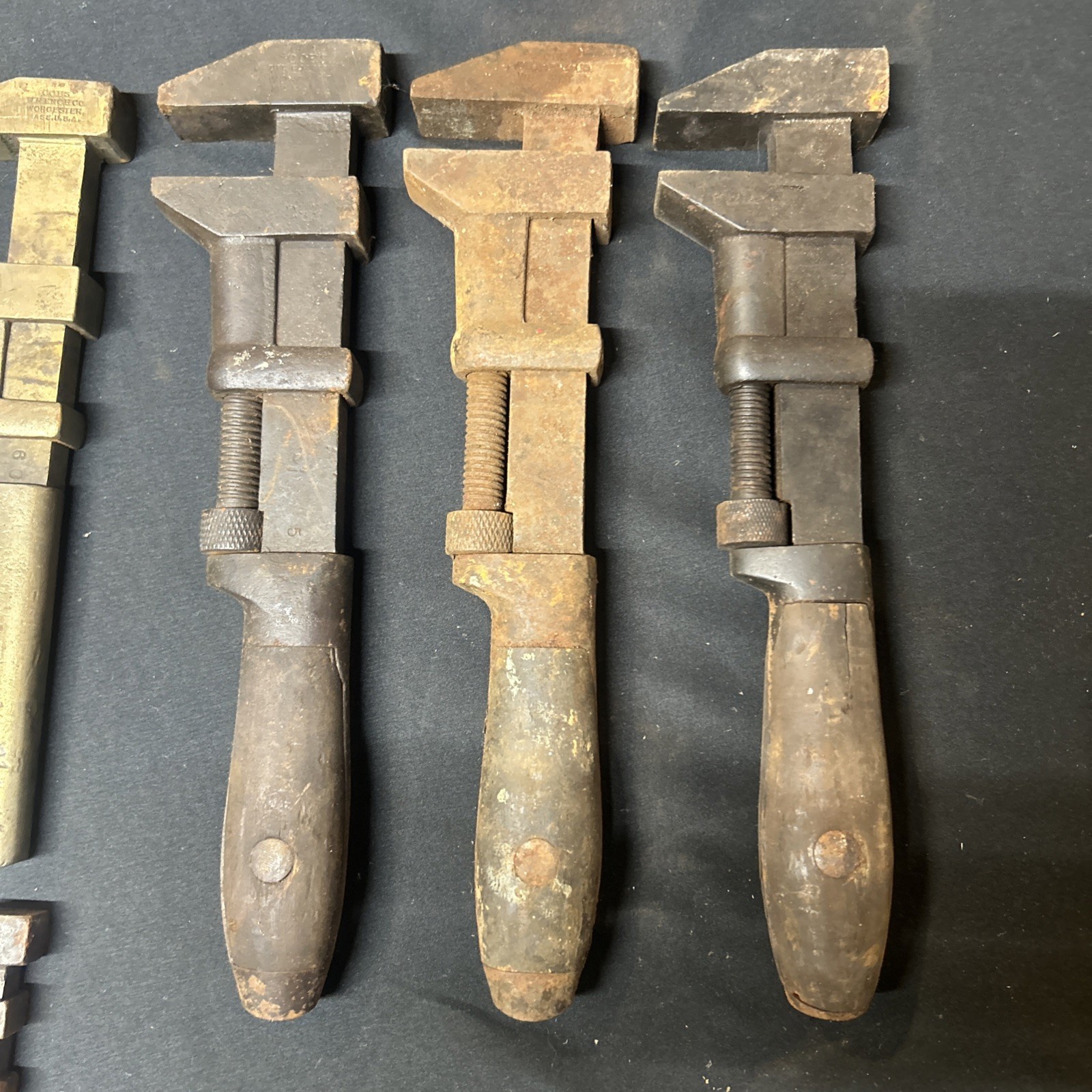 Lot Of 9 Antique Coes Monkey Wrenches