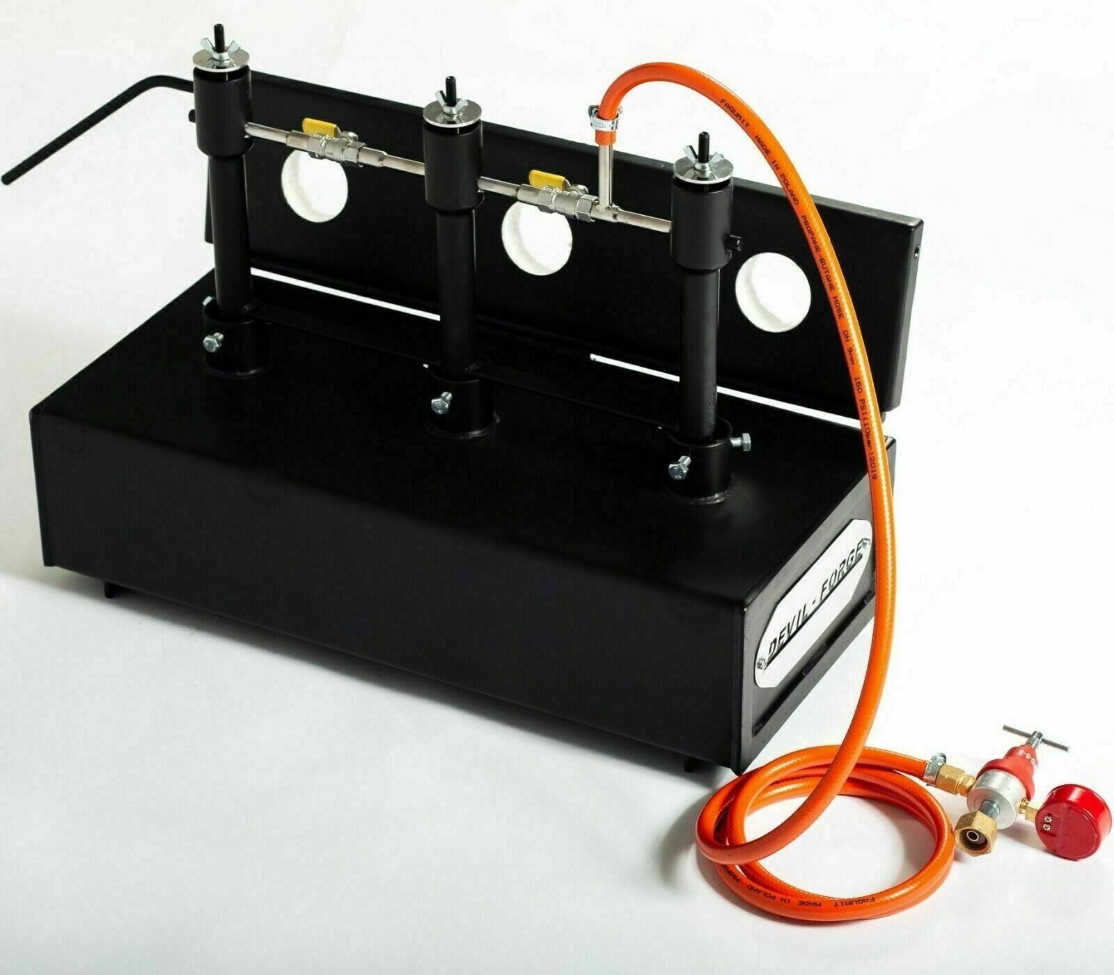 DFHS3+1D/3.6″ GAS PROPANE FORGE Furnace Burner Blacksmith Horseshoe Makers USA