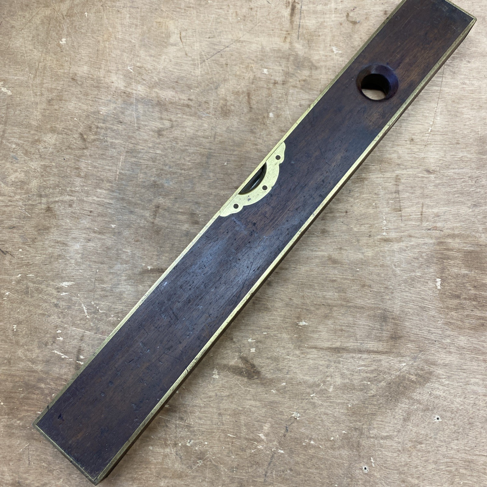 Antique Stratton Brothers No 1 Brass Bound Level Early Pat 1872 Eagle Logo