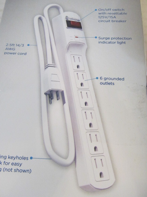 Westinghouse Indoor 245J Surge Protector with 6 Grounded Outlets, White, DR-1579