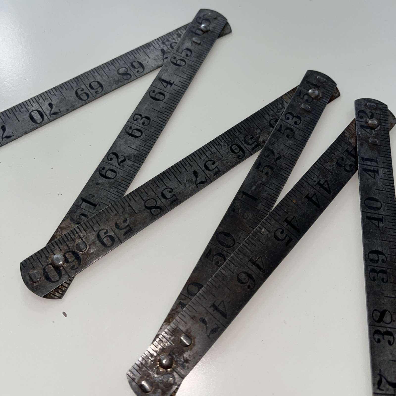 Vintage Steelcraft Metal Folding 6 Foot Ruler, Tape Measurer RULE #6 – GERMANY