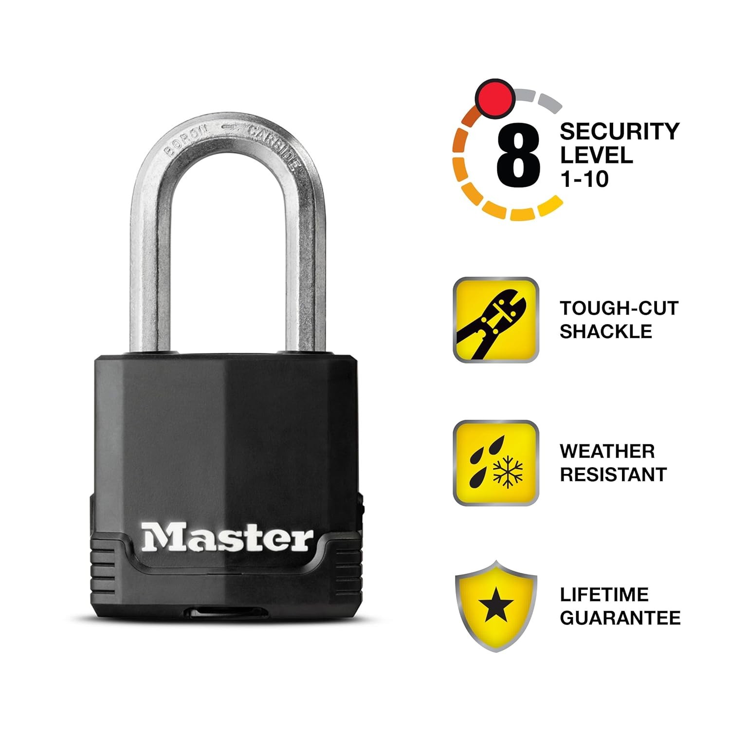 Master Lock Magnum Heavy Duty Weather Resistant Outdoor Padlock with Key 2 Pack