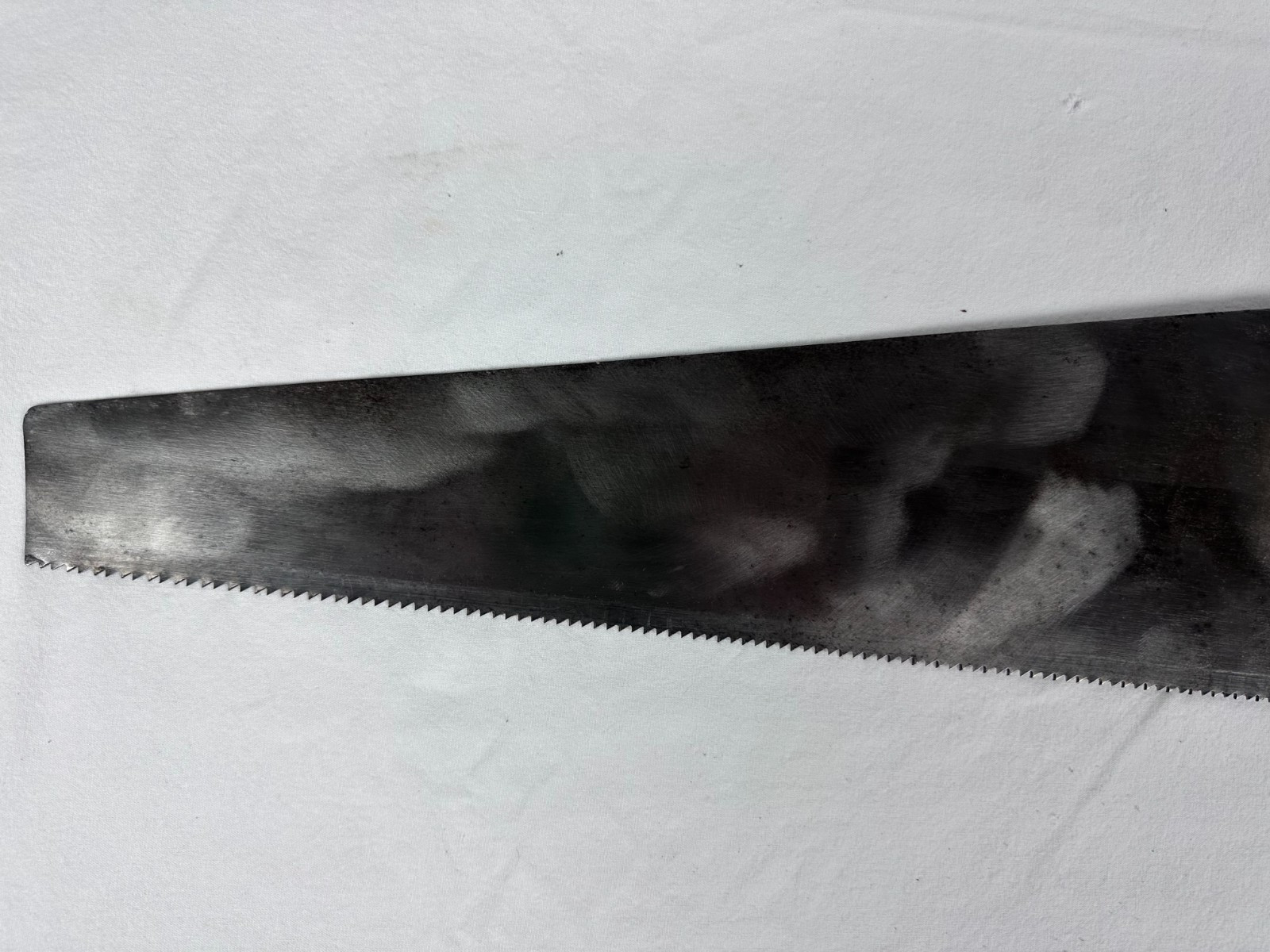 Henry Disston D100 26 Inch 7 TPI Handsaw 1960s Aluminum Handle Vintage Used