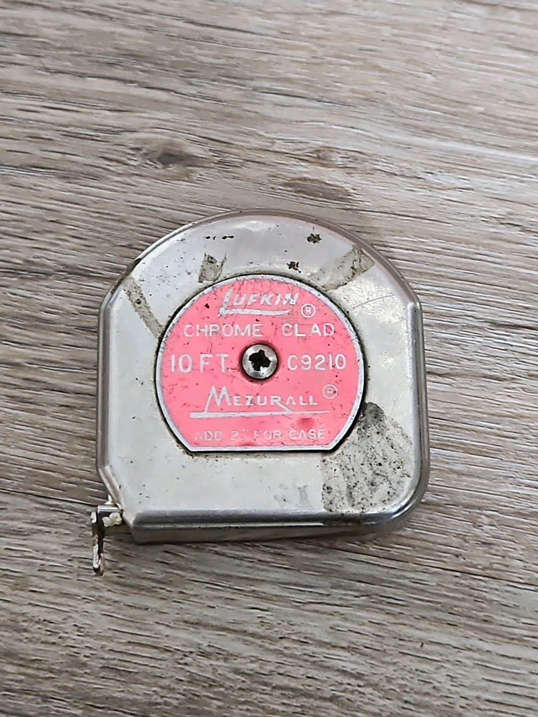 Vtg Lufkin C9210 Mezurall Chrome Clad 10 ft Tape Measure Saginaw Mich. U.S.A