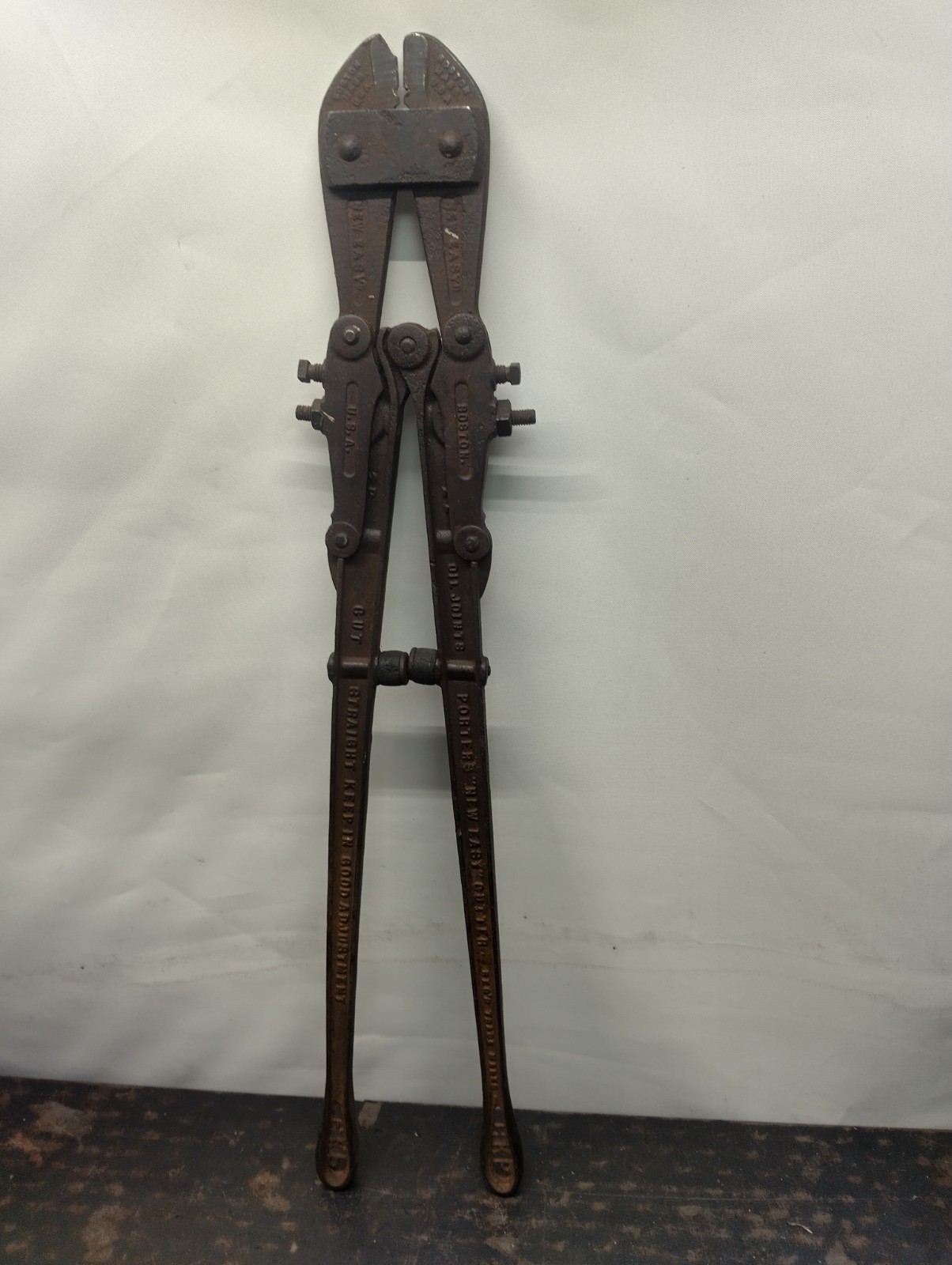 HK Porter No. 2 Bolt Cutters HKP USA Bulldog Chipped Jaws AS IS 1892 Vintage 36″