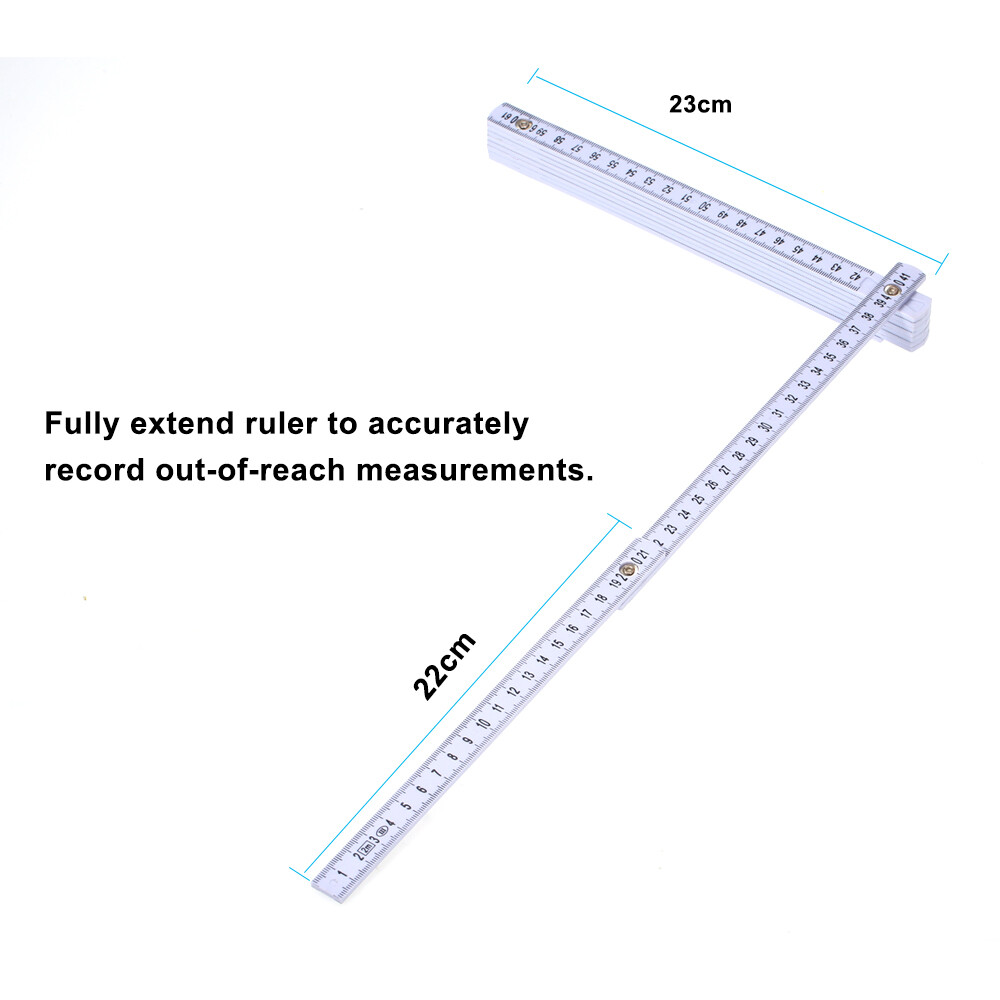 Slide Ten-Parts Fold Up Rulers 6.6ft Folding Carpenter Ruler Meter Tool W8V1