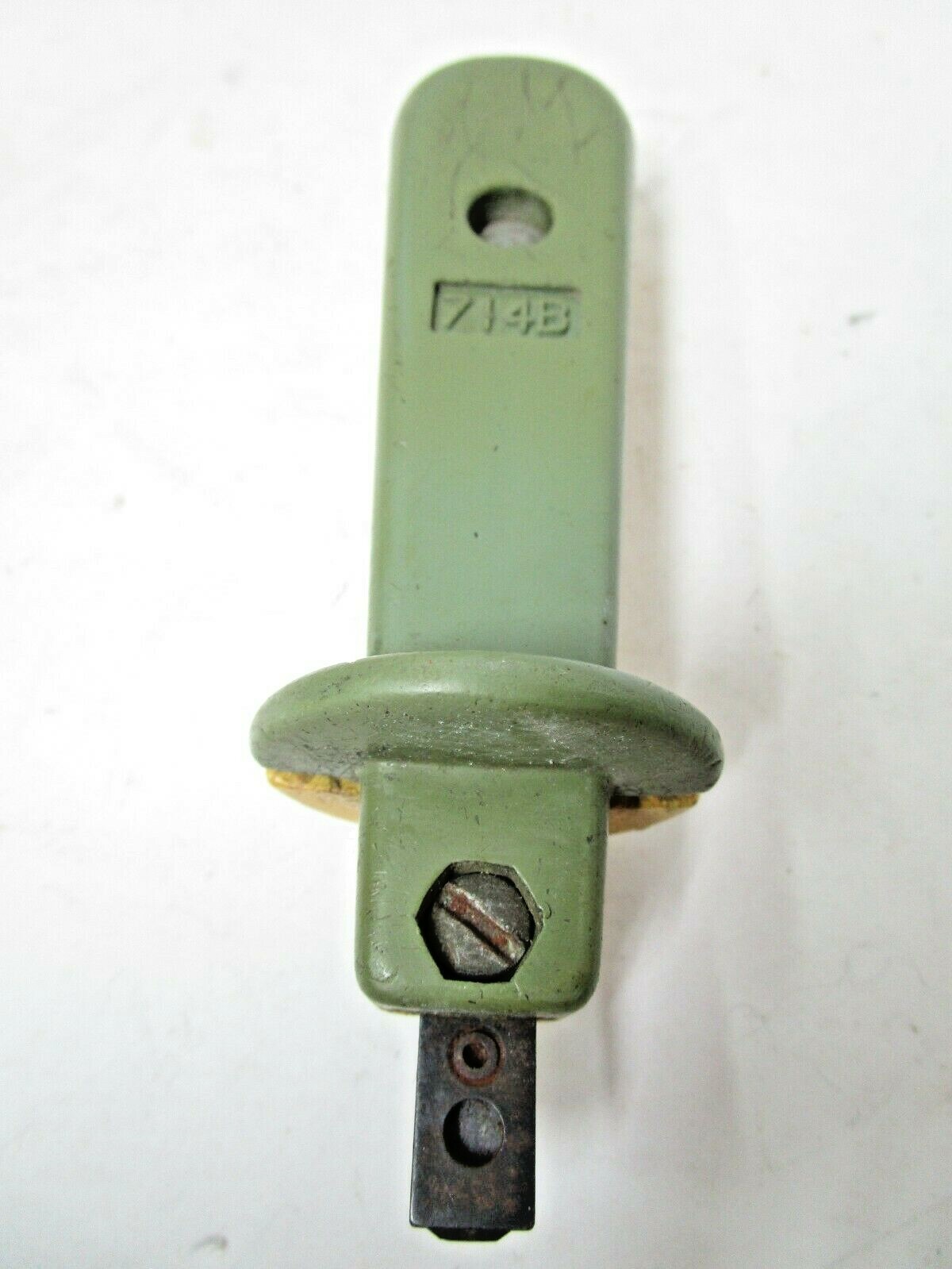 Vintage 714B Yellow Green Linesman Punch Phone Line Technician Hand Tool
