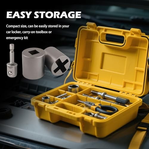 3PCS Scissor Jack Adapter for Hand Drill,Heavy-Duty Scissor Jack Drill Adapter
