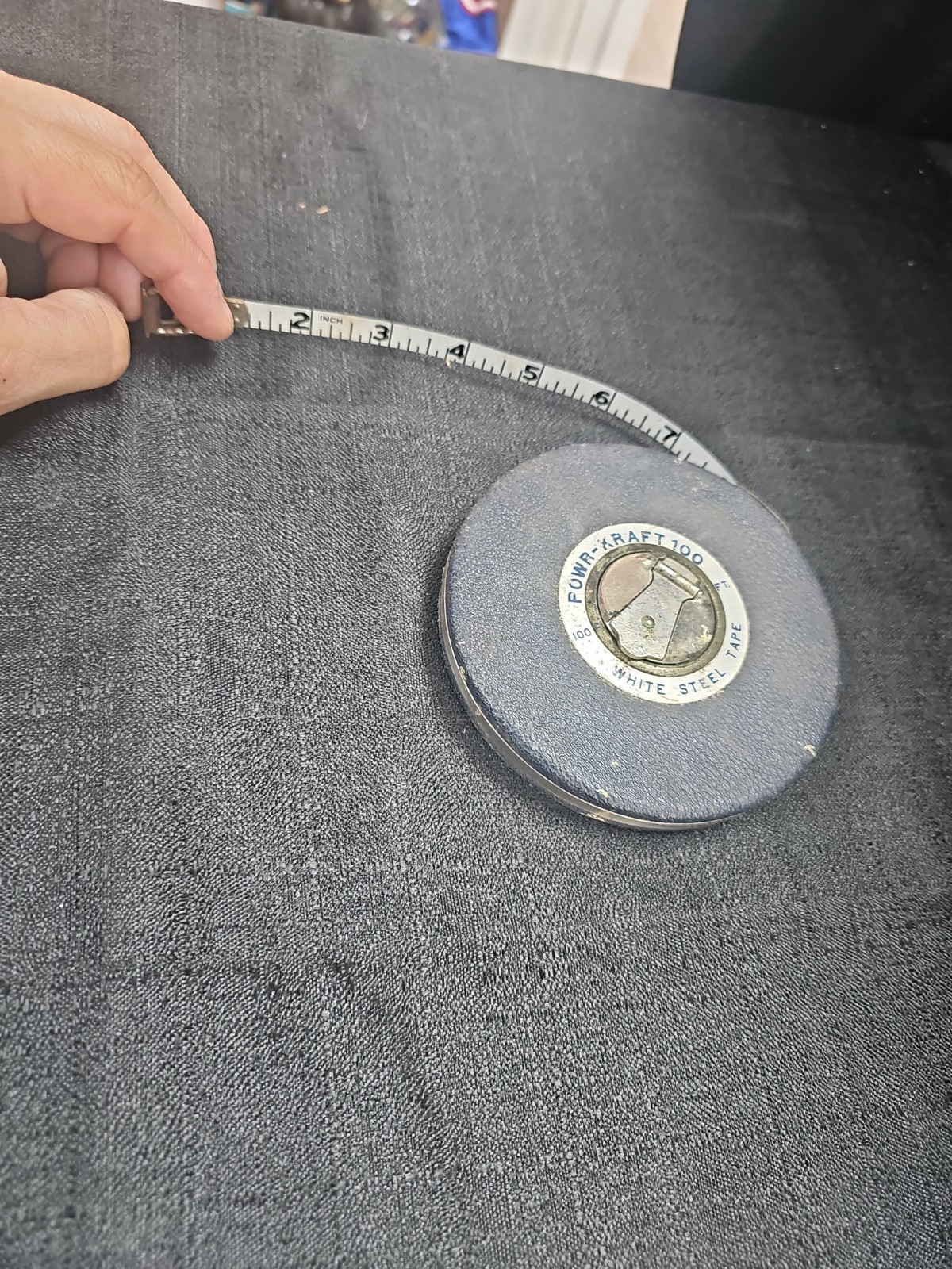 Vintage Measuring Tape Montgomery Ward Power Kraft – Steel Tape 100 Ft. 84-4060