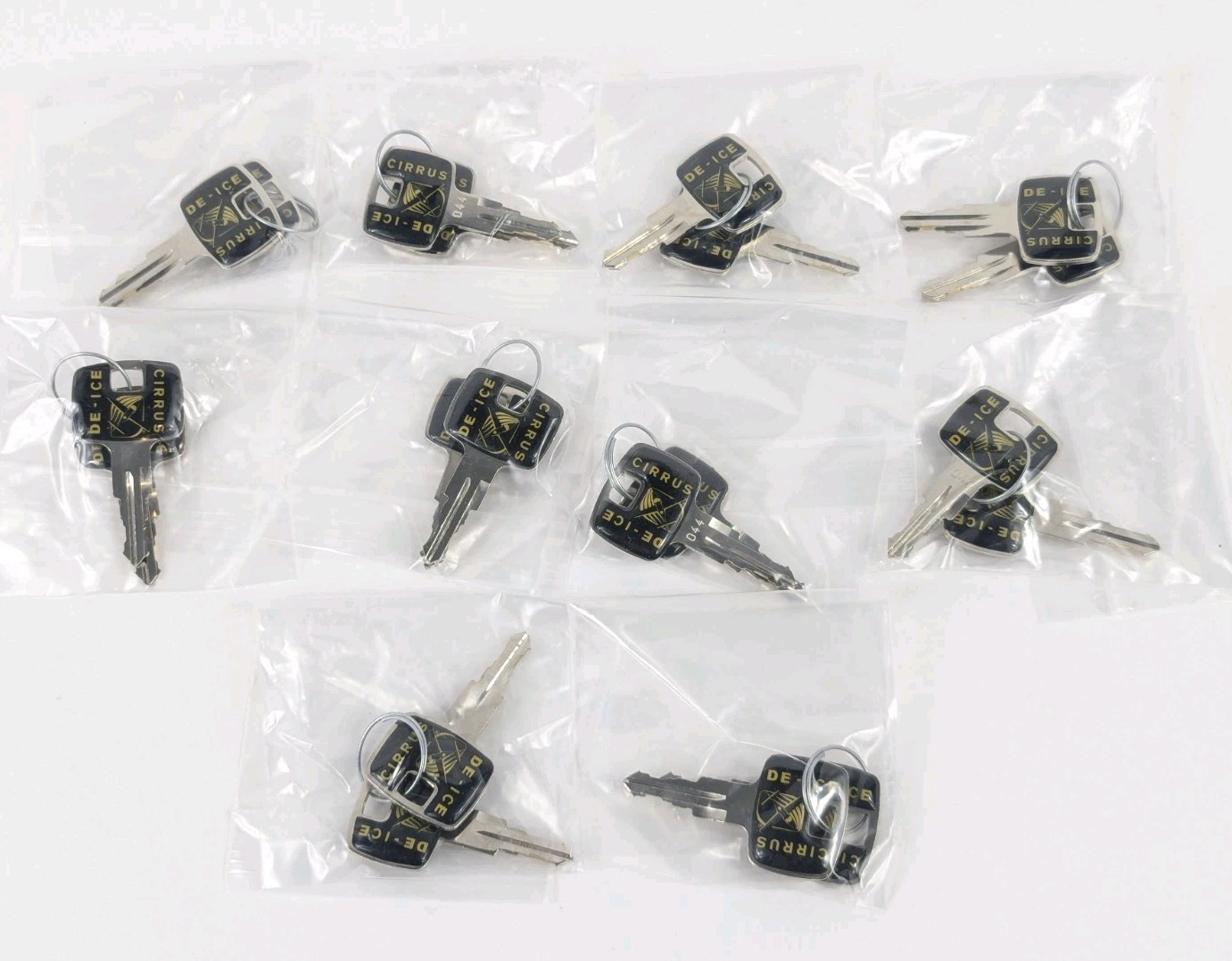 Cirrus Aircraft DE-ICE Cap Keys Code 044 Key SR22 / Vision Jet 10 Sets 20 Keys