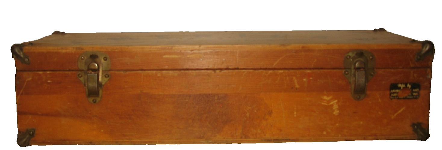 Vintage 1950s “The Master” American ATF Child’s Wooden Tool Chest Storage Box