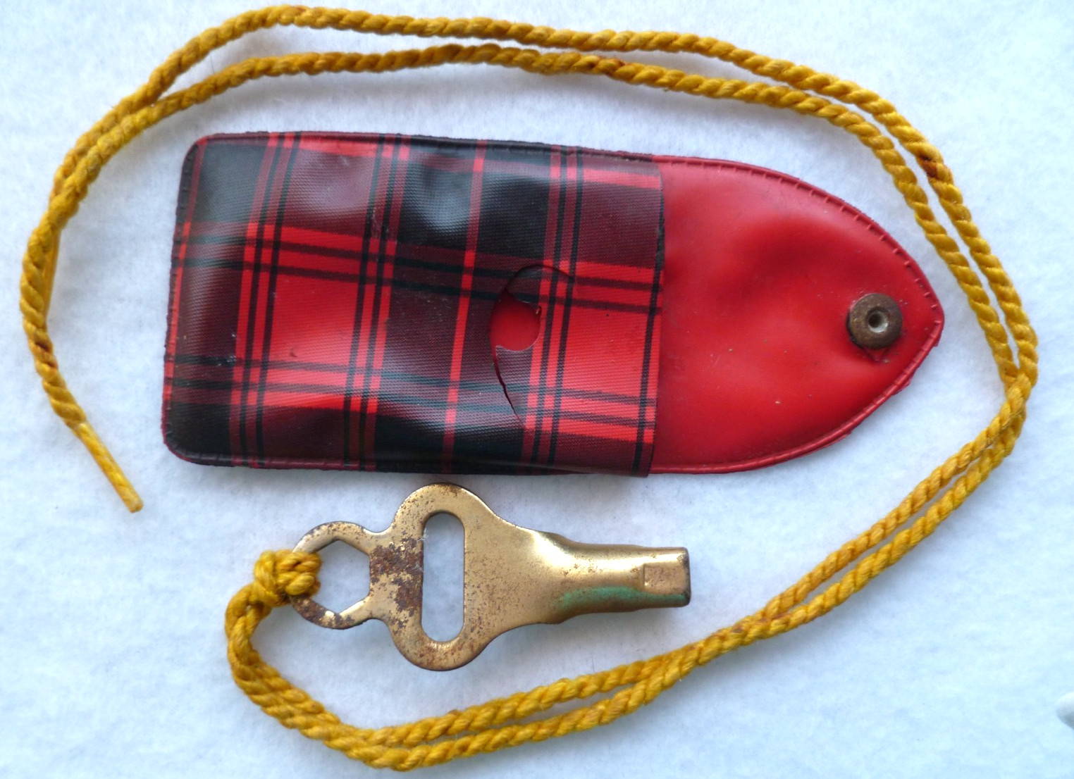 Vintage Union Hardware Co. Skate Key & Case 1950s