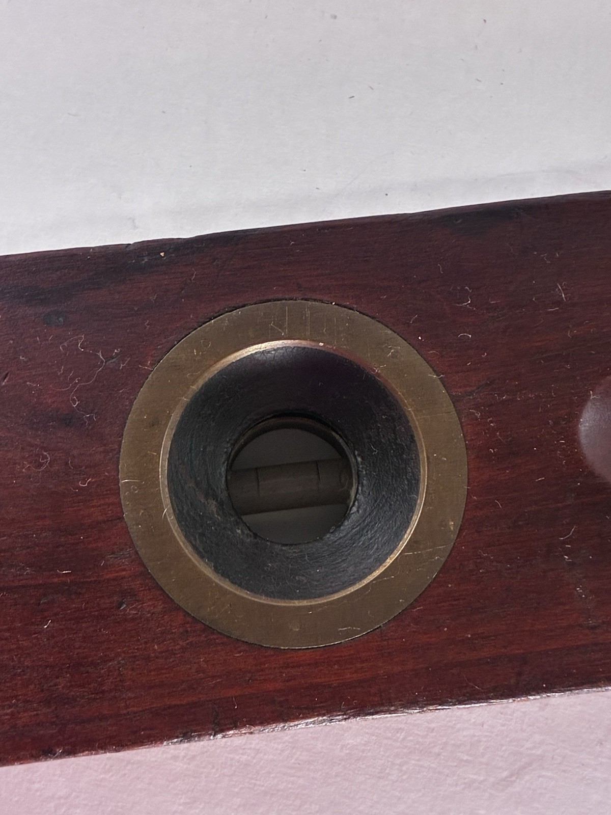 Antique Stanley No. 3 Adjustable 28 in Wood Spirit Level Pat 1906 Brass 3 Vial