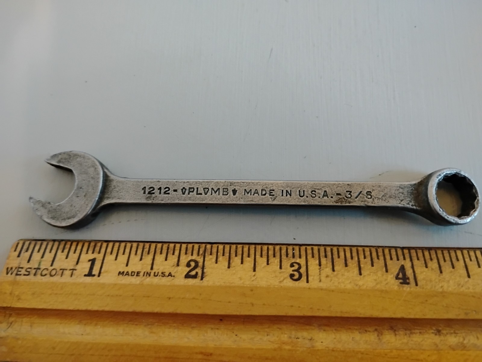 Vintage Plomb 1212 3/8″ Combo Wrench. Made in USA