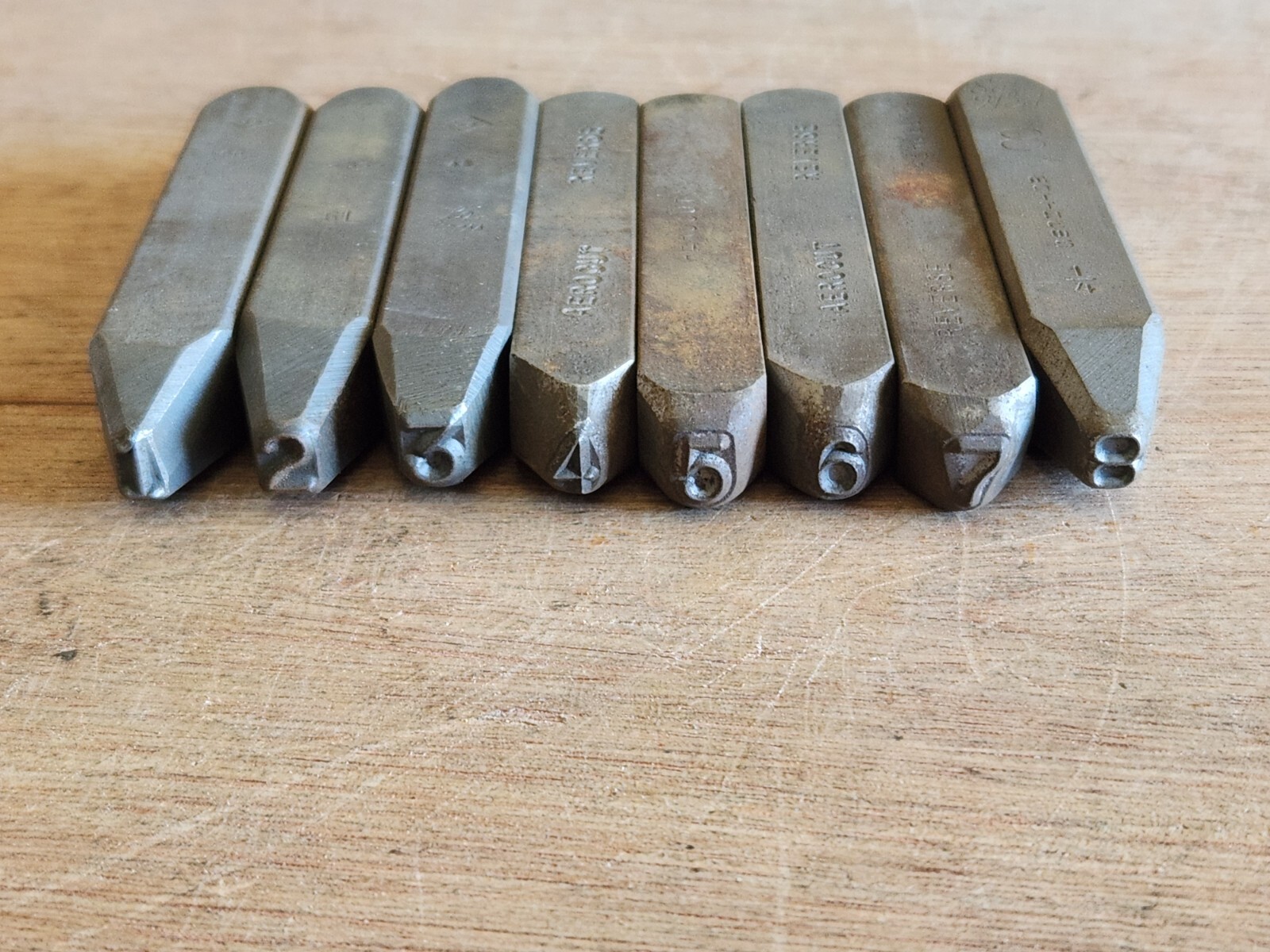 Number Stamp Set 1-8 Schmidt Hi Loy Matthews Duo Life Safe Hed 1/4″ Hodge Podge
