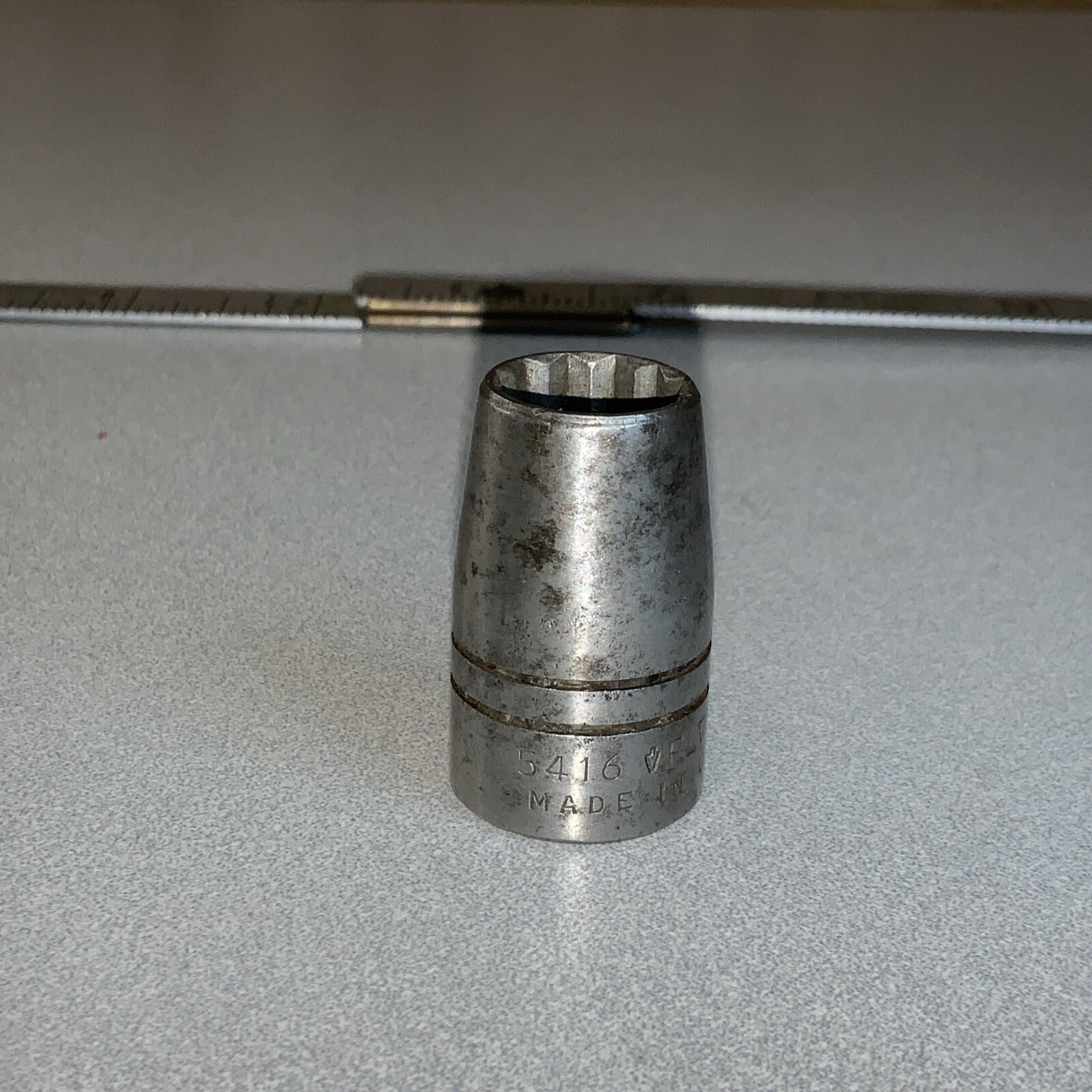 Vintage 1/2″ Drive x 1/2″ Size Plomb Plvmb Socket 5416 & 12 Pt USA