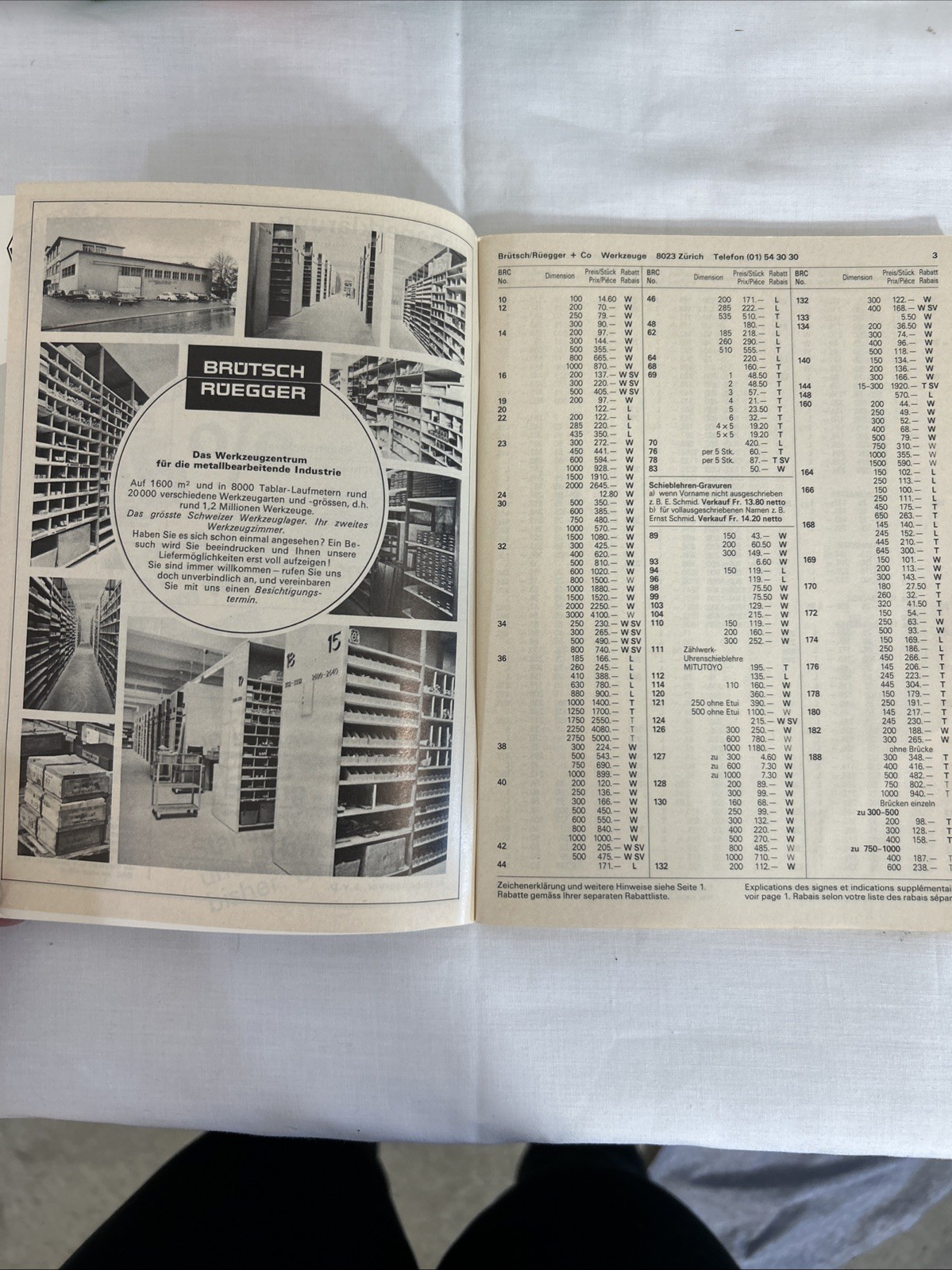 Vintage Brotsch Roegger tools/machinery catalog & Hardcover Book from 1976/81