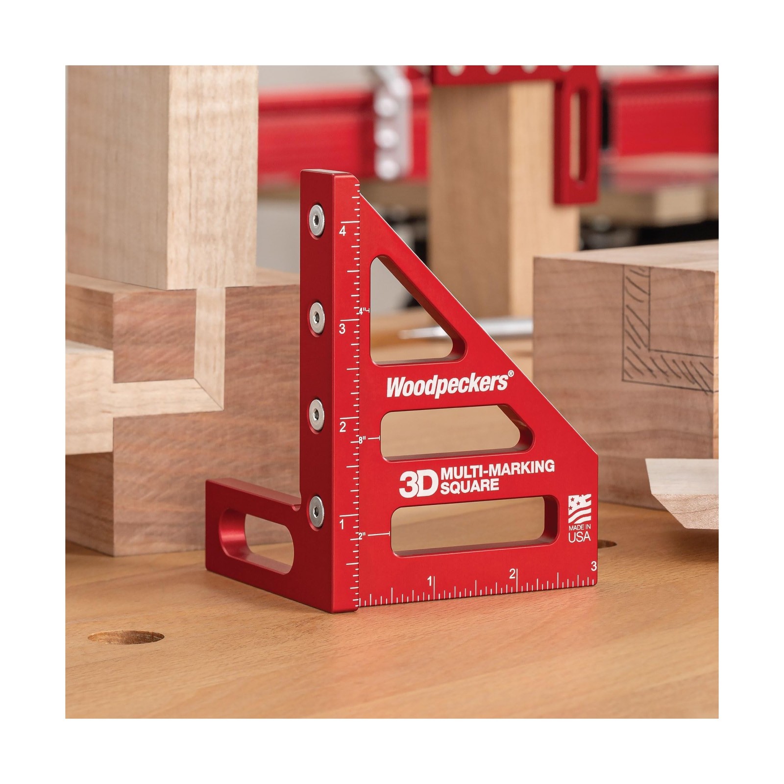 Woodpeckers 3D Multi-Marking Square, Inch Version, USA Made, Feature Packed A…
