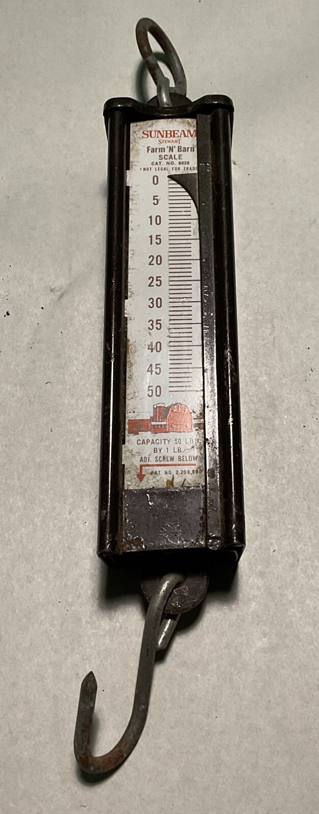 VTG hanging scale farm ‘n’ barn sunbeam stewart 8020-50 pound capacity