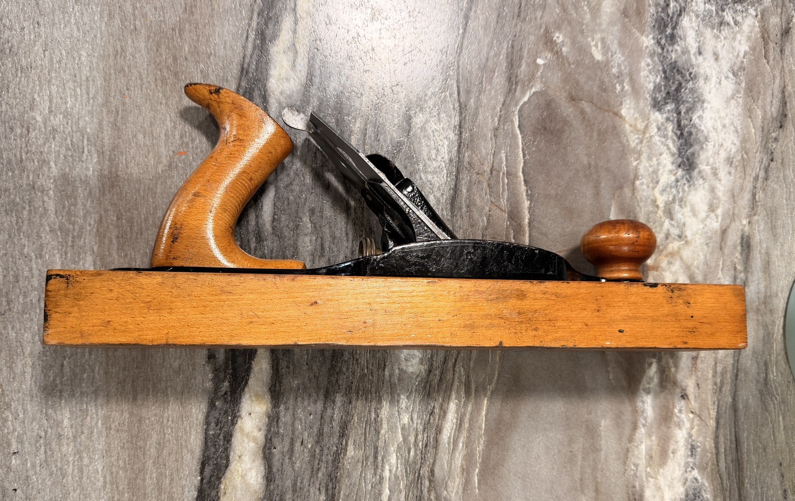 Antique Pine Knot 15” Jack Plane Great Condition Wood & Steel 90+ Years Old