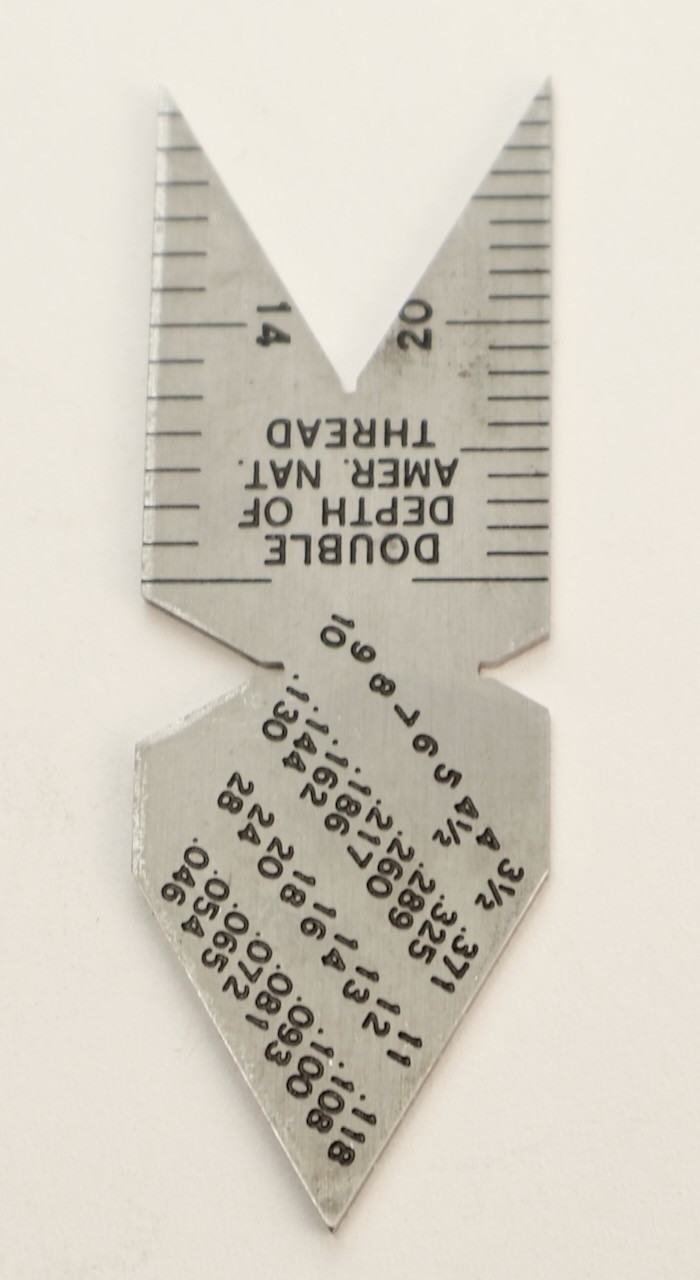 Craftsman No. 9-40642 Machinist SS Center Gage Thread Pitch / 60° Angle / MTT