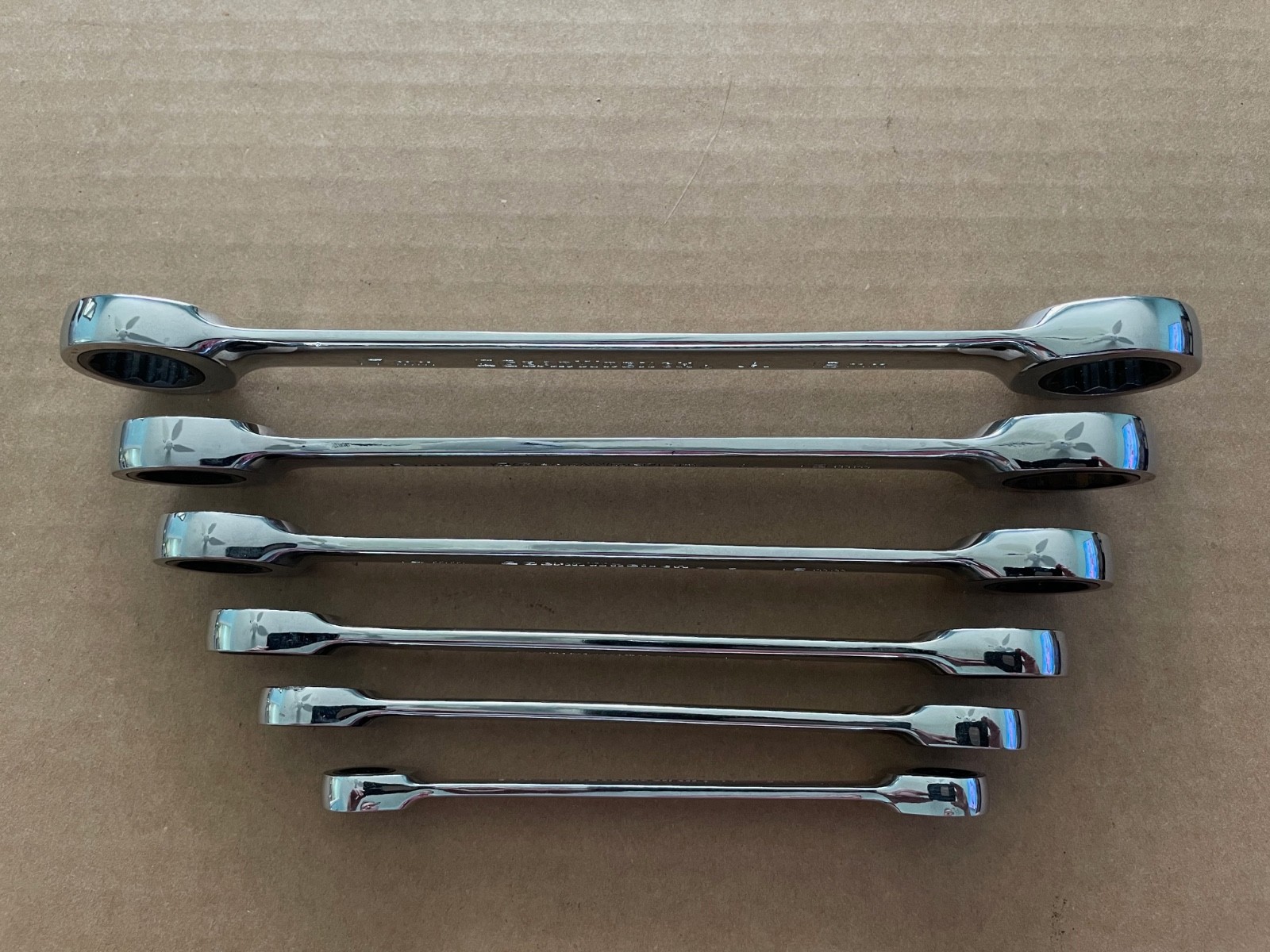 Vintage GEARWRENCH Double Box Ratcheting Wrench Metric 6pcs 8mm-19mm
