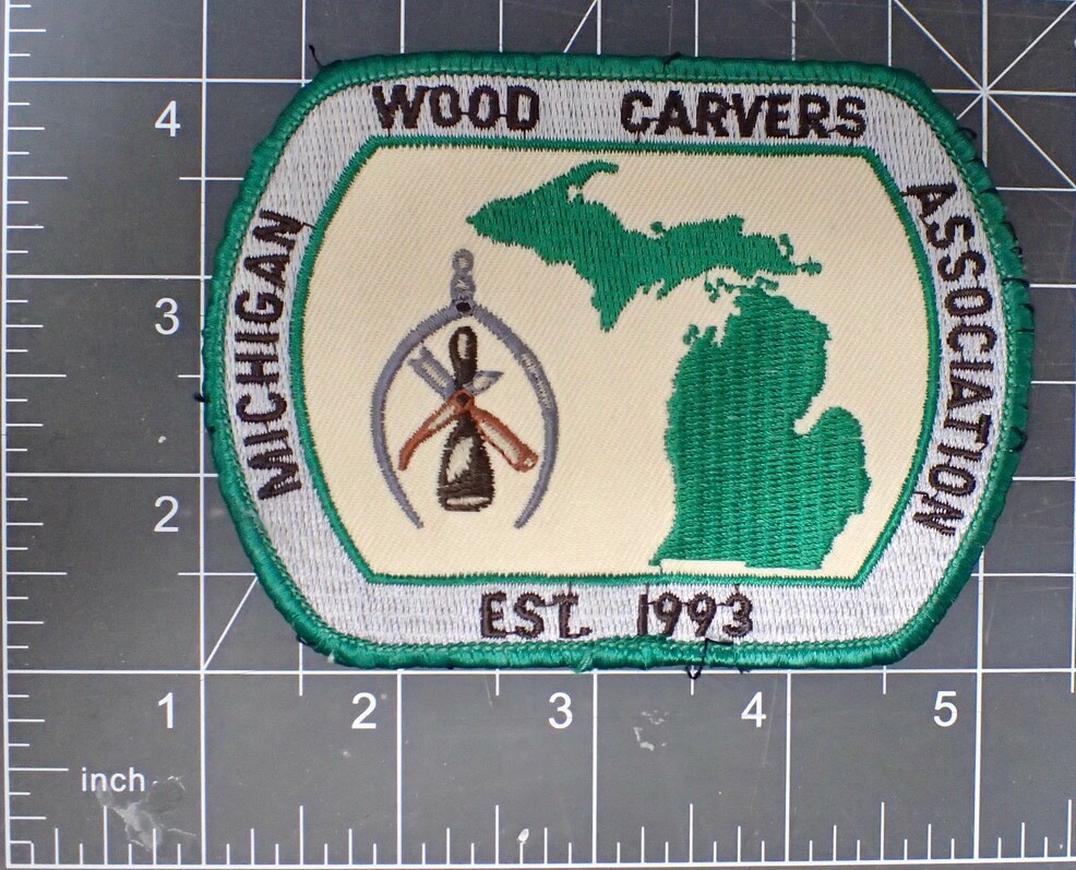 Vintage Michigan Woodcarvers Association Embroidered Collector Hat Jacket Patch