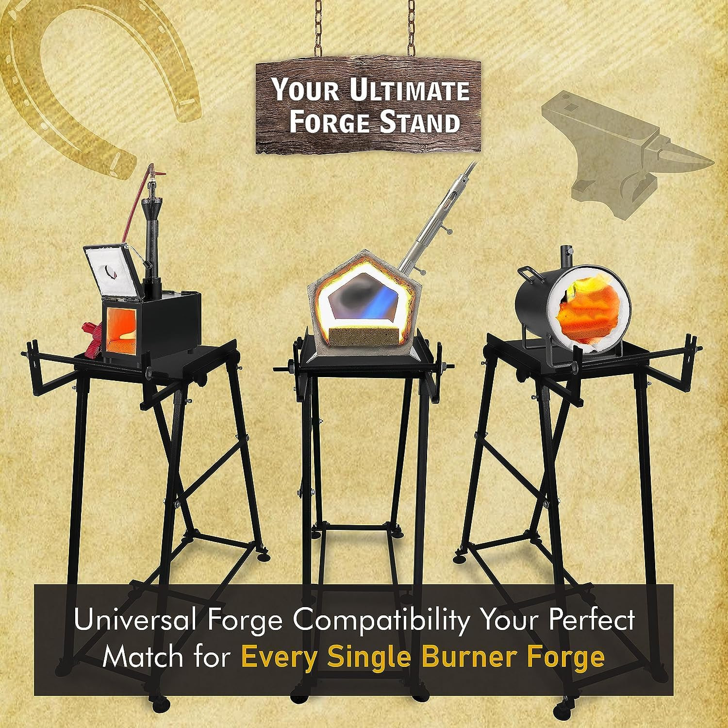 SIMOND STORE Propane Forge Stand – Compatible with All Single Burner Blacksmith
