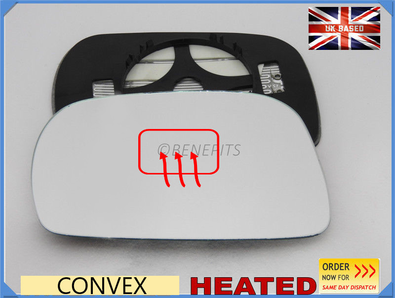 For Vauxhall Agila 1998-2007 Wing Mirror Glass Convex Left Side Heated