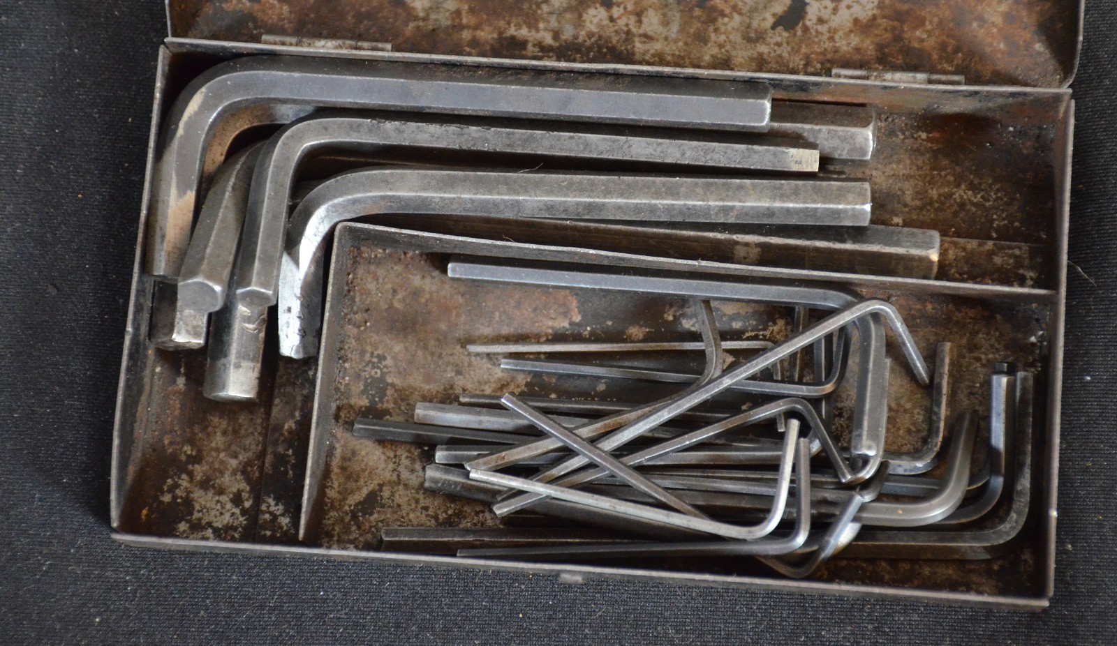 Holo-Krome No. 22 Hex Key Set Hartford CT USA Case w Original Patina