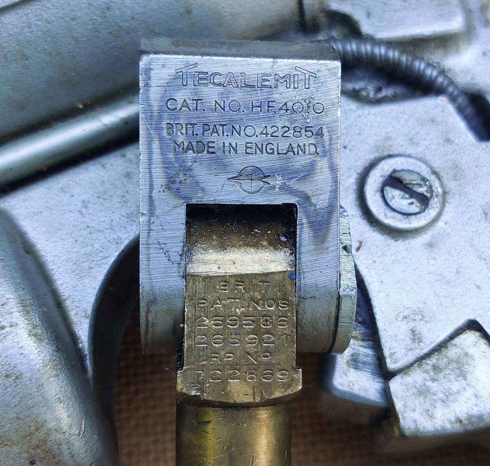 Rare Tecalemit pneumatic power grease gun 1957 vintage garage Easigun