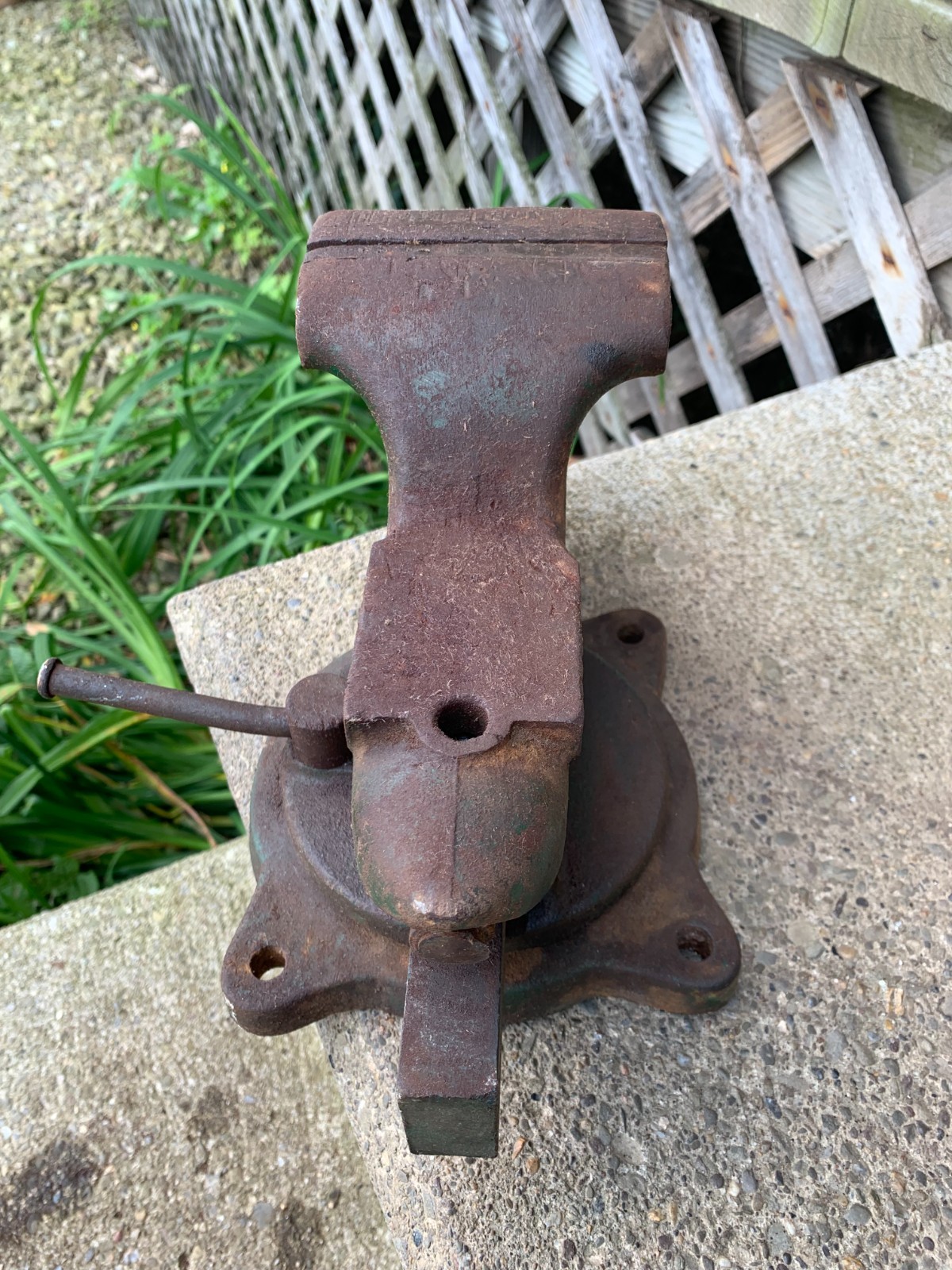 Rare Vintage Hollands H4″ Swivel Bench Vise w/ Anvil Erie Pennsylvania USA Tool