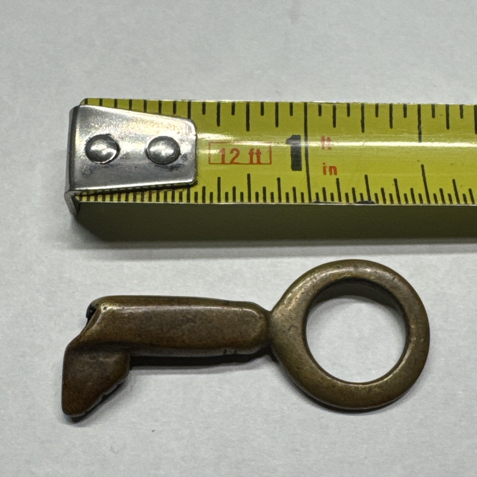 VTG Barrel Skeleton Key 1.5″ Small Tiny Cabinet Brass Hollow Drawer Dresser