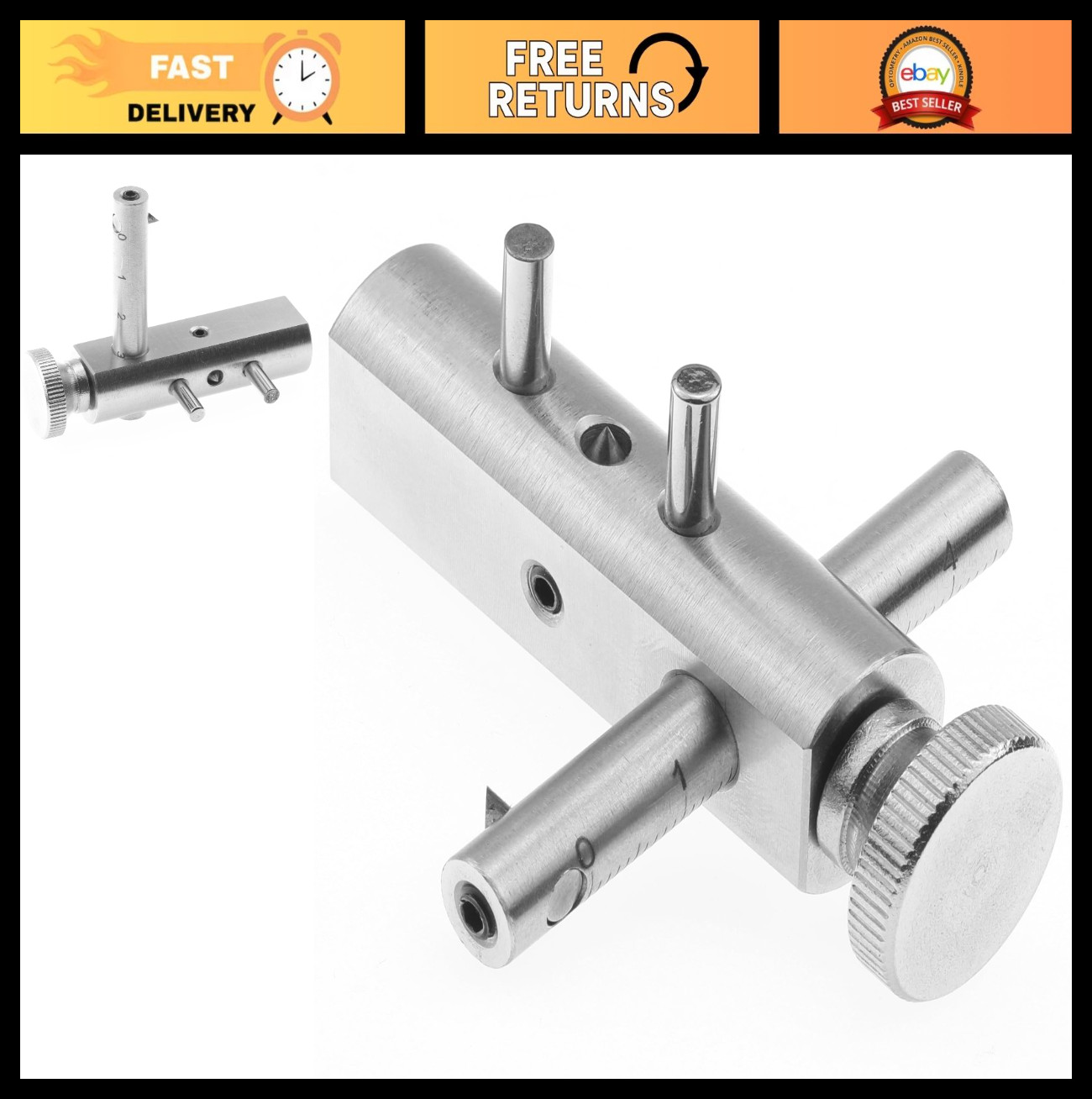 Tungsten Carbide Scribe Tool for Knifemaking – Center & Height Precision Marker