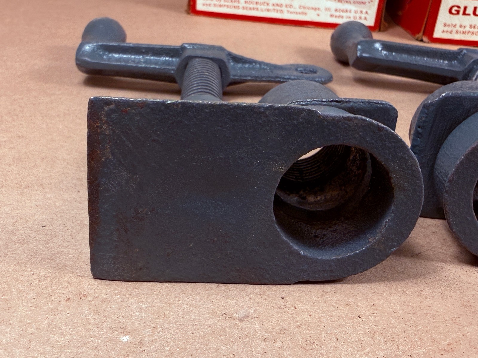 NICE – 2 Vintage Sears Craftsman Gluing Clamps No. 9-6674 Original Boxes – 1979