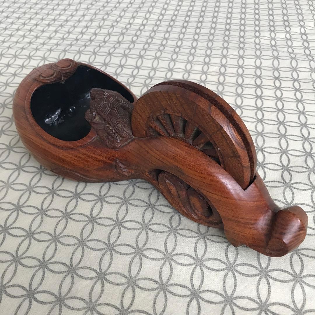 SUMITSUBO Japanese Ink pot Carpenter tool Wood Carving 270 mm Turtle mzmr