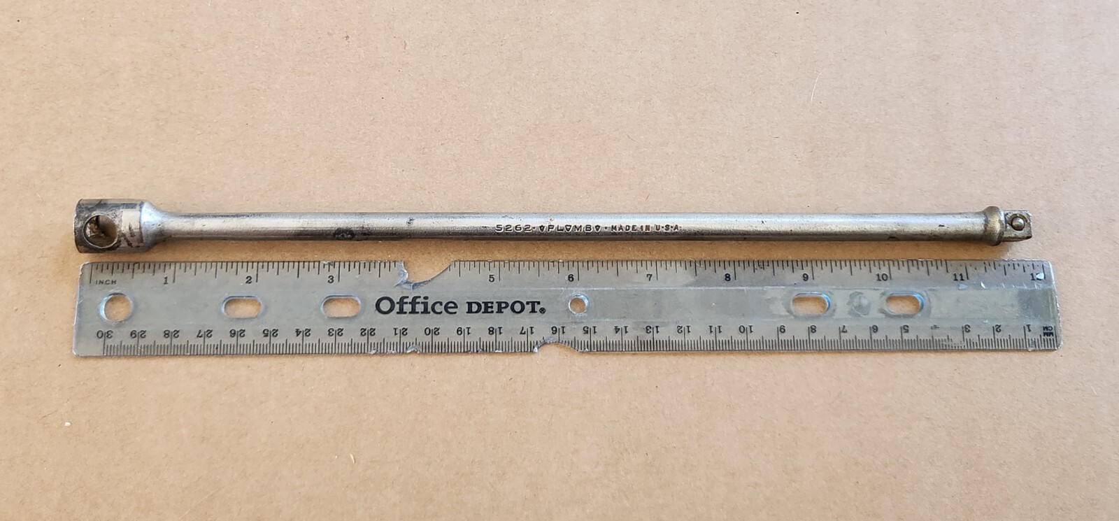 Vintage Plomb 12″ X 3/8″ Extension Bar Ratchet Socket Tool 5262 Plvmb Plumb
