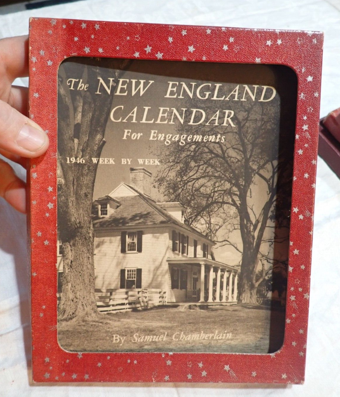 Vintage 1946 New England Calendar Datebook Journal NEW in box Hastings House