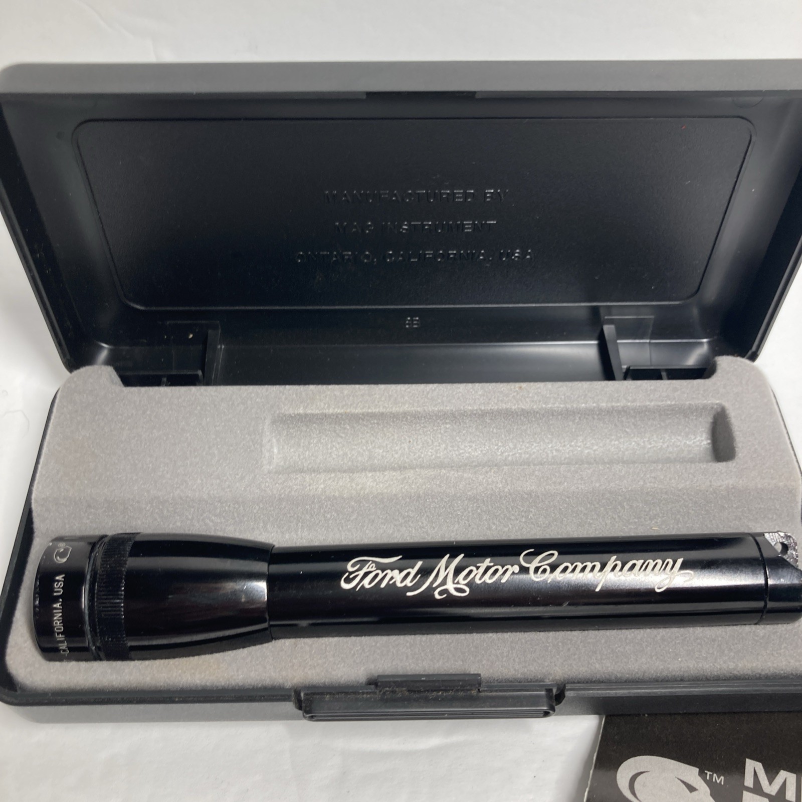 Ford Motor Company Mini Maglite Flashlight in Case —Untested