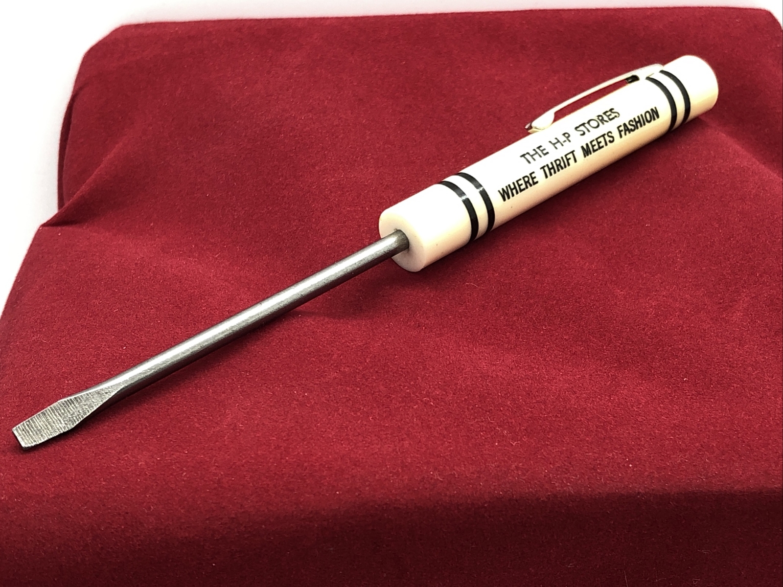 Vintage Advertising Pocket Screwdriver,The H-P STORES WHERE THRIFT MEETS FASHION