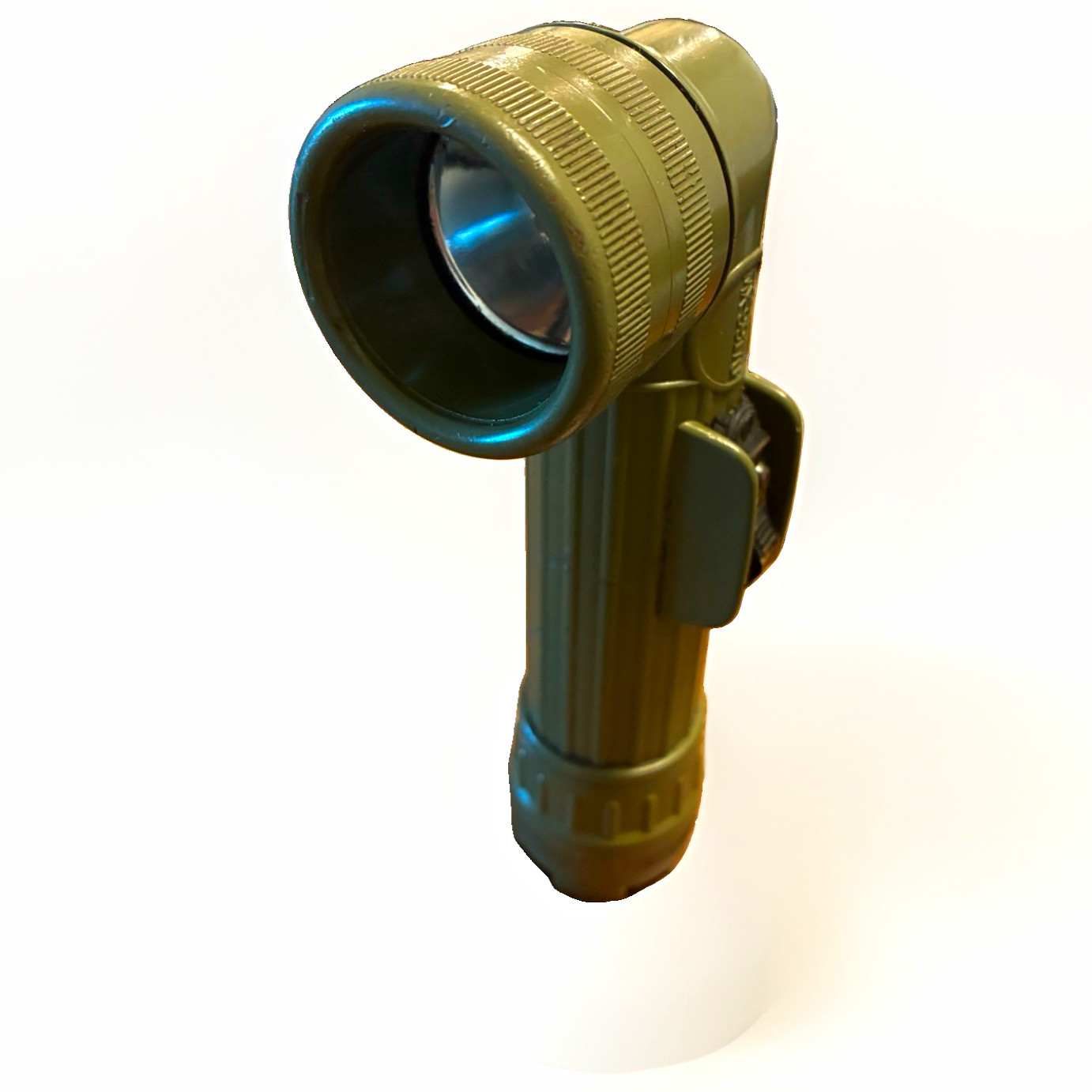 C.T. PRIDE MX-991/U Olive Drab Right Angle Flashlight w/ Filters & Spare Bulb