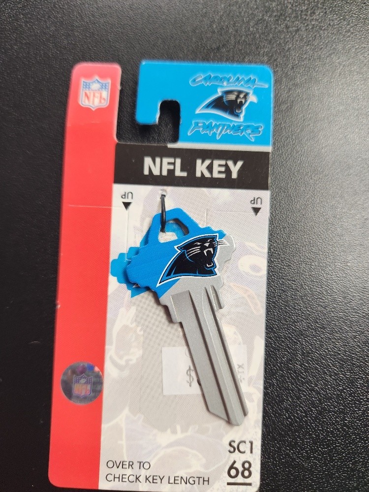 NFL CAROLINA PANTHERS SCHLAGE SC1 KEYBLANK – READ DETAILS BELOW