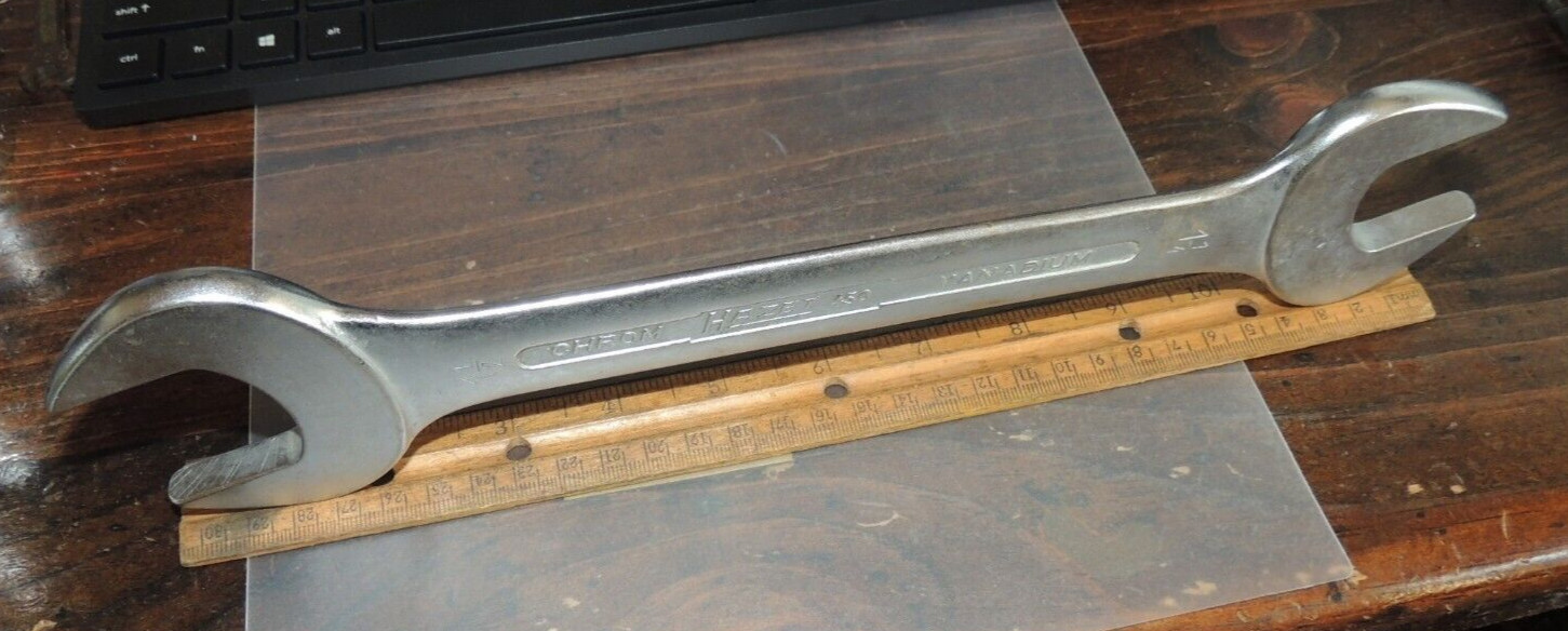 1-1/4″ X 1-1/2″ LARGE HAZET 450 WRENCH SPANNER CHROM VANADIUM GERMANY LARGE “A”