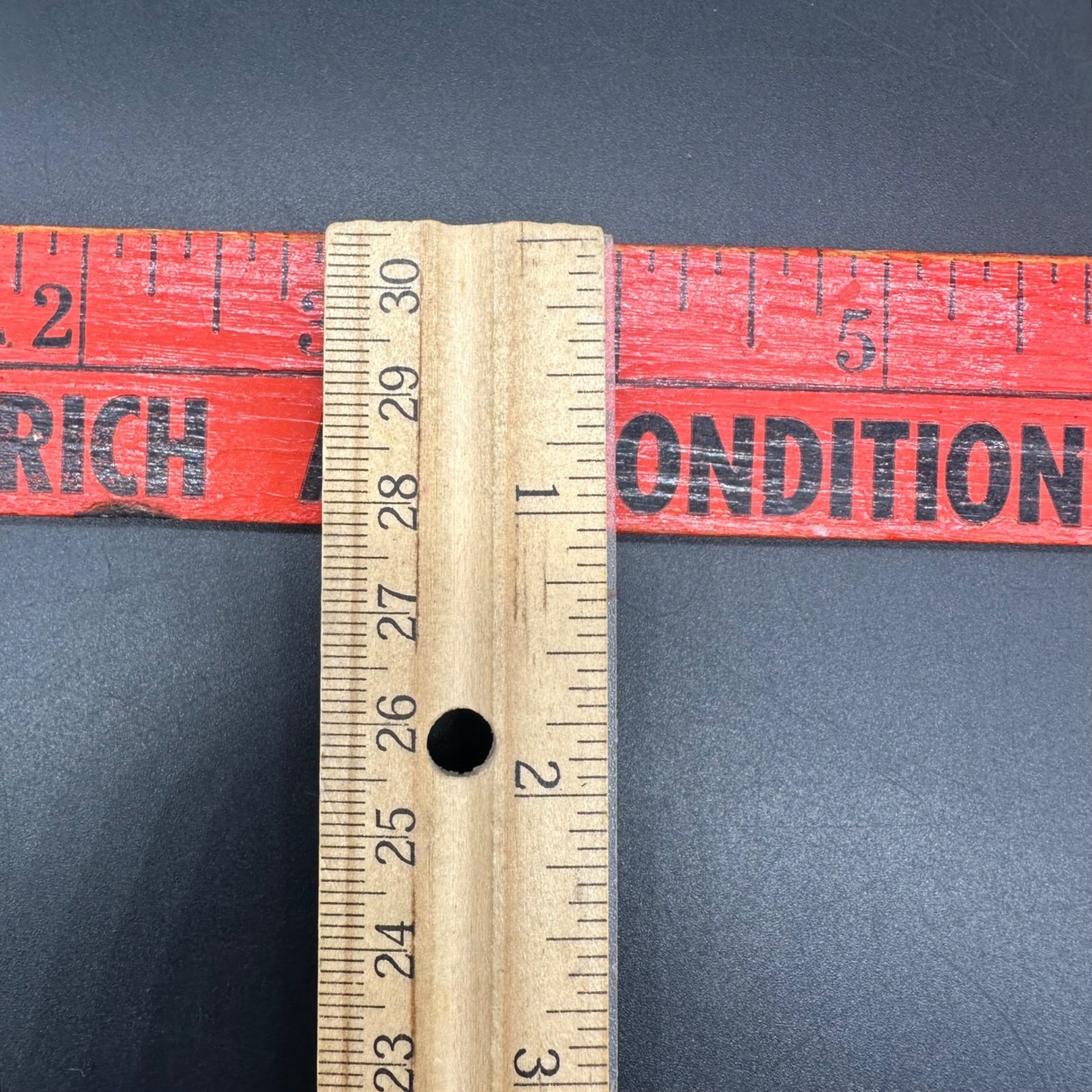 Vintage Folding Yardsticks Ruler TV Appliance Advertising Texas Red Yellow Blue
