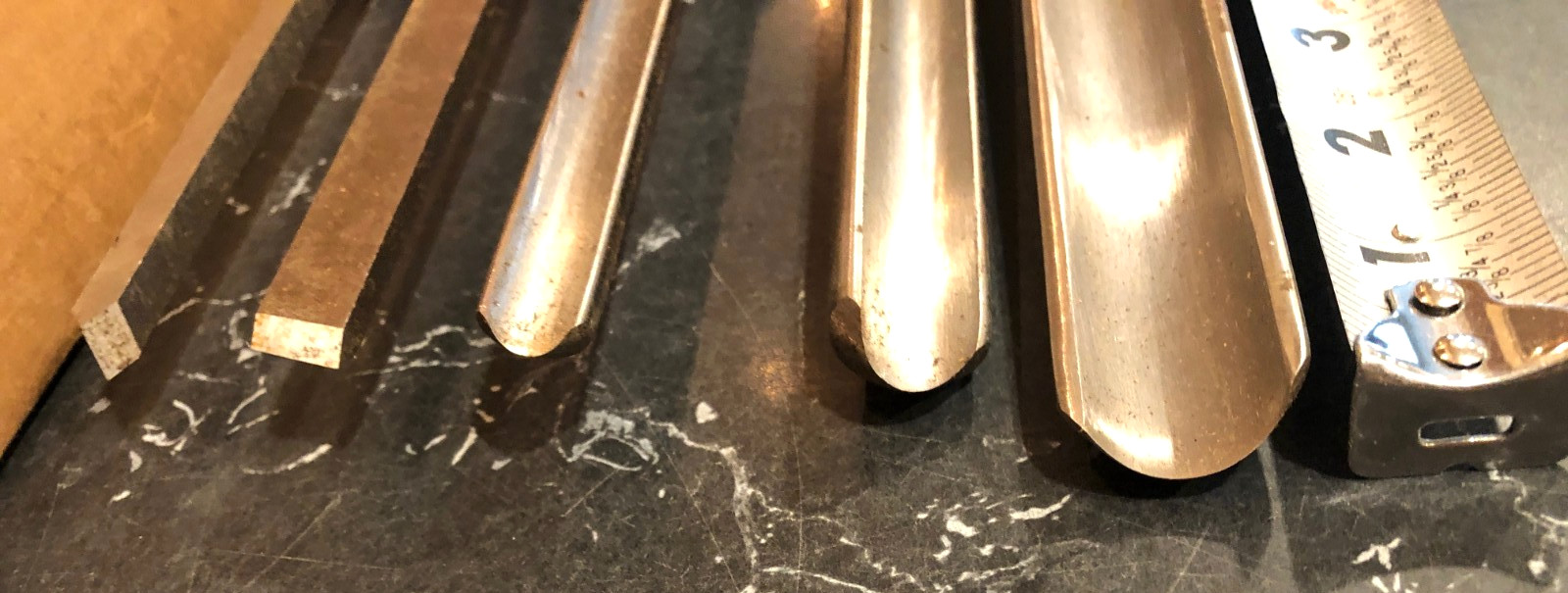 A Set of 5-Vintage Buck Brothers Carving Chisel Set in the Original Box.