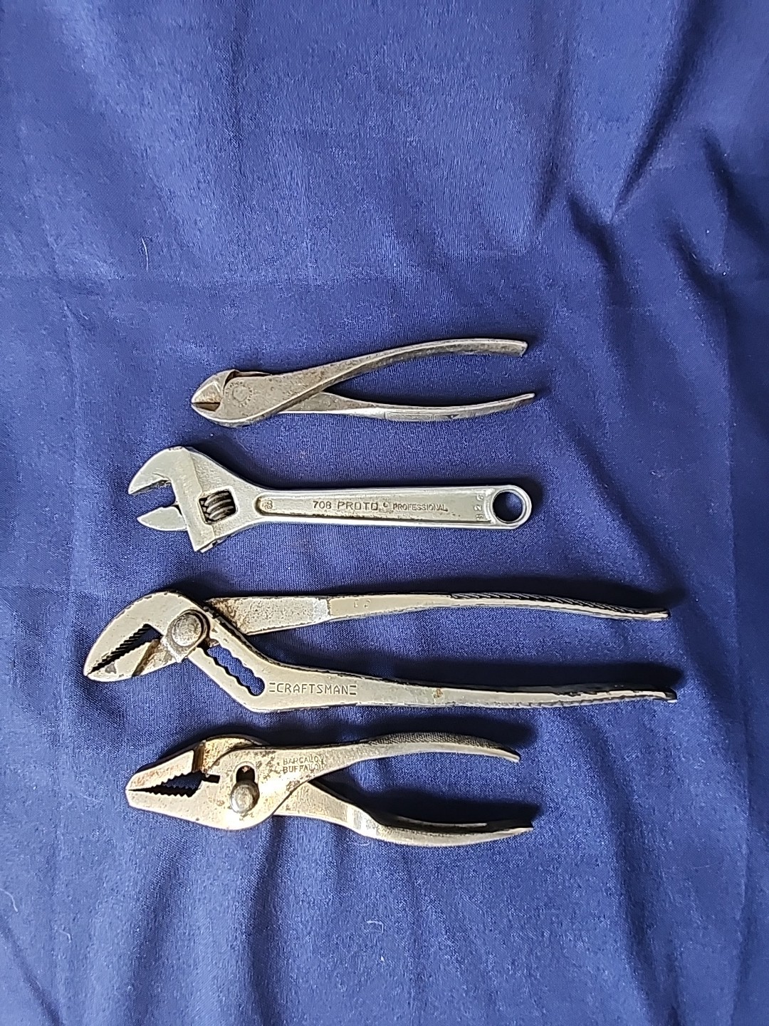 Vintage Pliers, Wrench, & Wire Cutters Buffalo Proto Craftsman Challenger