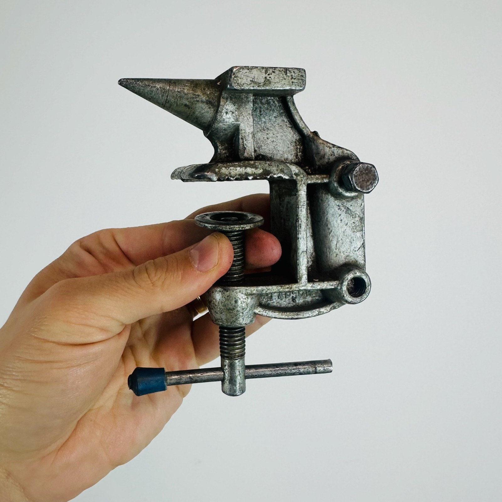 Rare Vintage Soviet mini jewelry Vise with Anvil Made in USSR 1960s